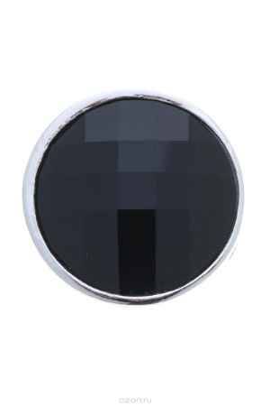 Купить Накладка на кольцо-основу Jenavi Коллекция Ротор Сцрев, цвет: серебряный, черный. k193fr60. Размер 2