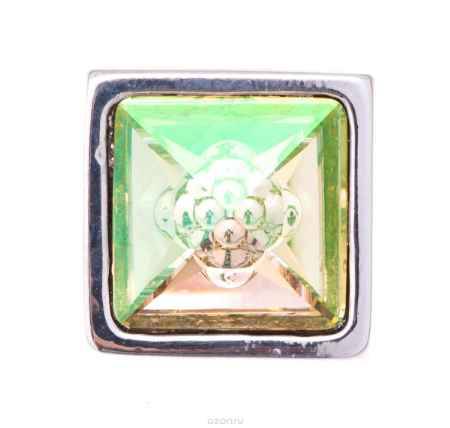 Купить Накладка на кольцо-основу Jenavi Коллекция Ротор Вис, цвет: серебряный, мультиколор. k195fr23. Размер 1,5x1,5