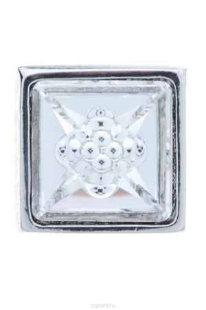 Купить Накладка на кольцо-основу Jenavi Коллекция Ротор Гвинт, цвет: серебряный, белый. k183fr00. Размер 22