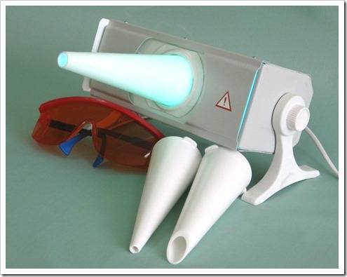 Использование кварцевой лампы для дезинфекции слизистой горла и носа